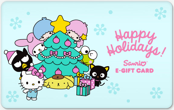 Hello Kitty e-Gift Card for holiday gifting, featuring a festive design.