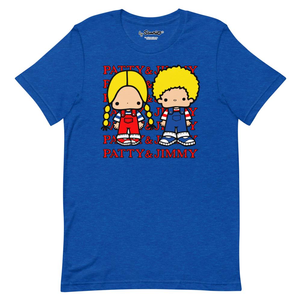 Patty & Jimmy blue cotton t-shirt on a model, showcasing the comfortable fit.