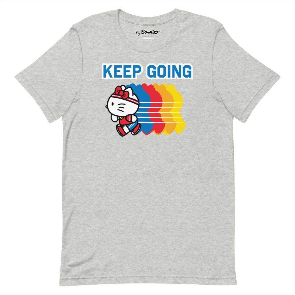 Front view of Hello Kitty graphic tee in athletic heather