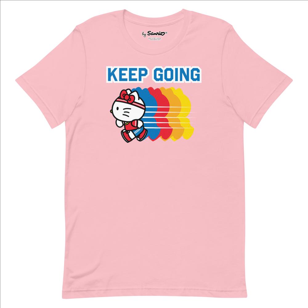 Close-up of a Women's Hello Kitty T-Shirt in soft pink, showcasing the graphic print.