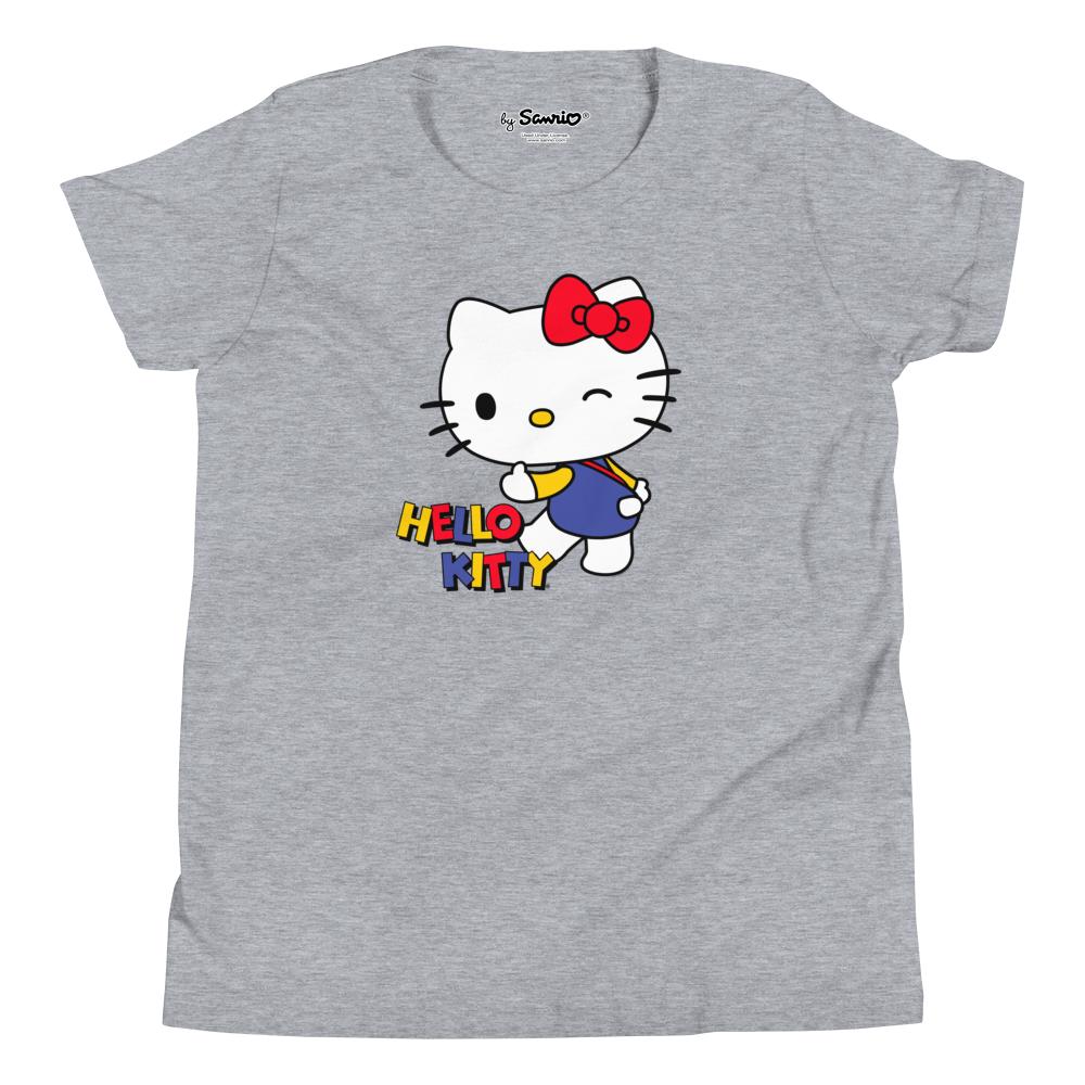 Hello Kitty t-shirt for kids in heather gray, front view