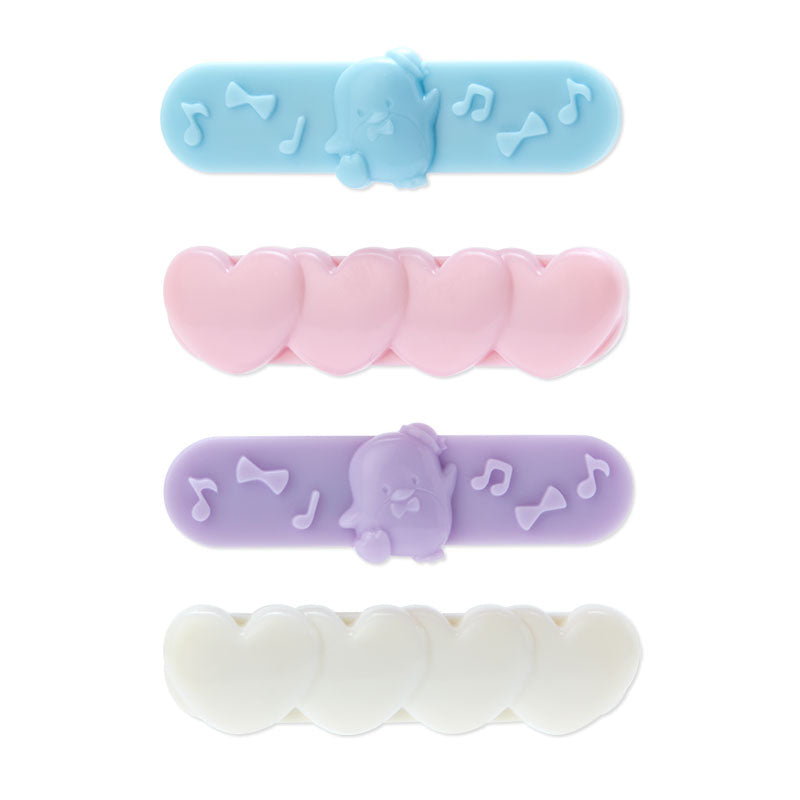 Tuxedosam mini hair clips set of four, featuring different designs and cute accents.
